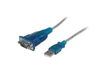 Cable Adaptador USB a Serie RS232 de 1 Puerto Serial DB9 - Macho a Macho