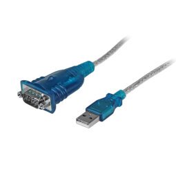 Cable Adaptador USB a Serie RS232 de 1 Puerto Serial DB9 - Macho a Macho