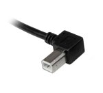 StarTech.com Câble USB 2.0 A vers USB B Coudé à Gauche Mâle / Mâle pour imprimante - 2 m - Noir