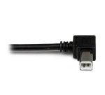 StarTech.com Câble USB 2.0 A vers USB B Coudé à Gauche Mâle / Mâle pour imprimante - 2 m - Noir
