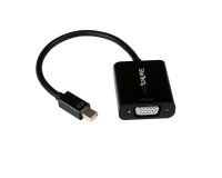 StarTech.com Adaptador Mini DisplayPort a VGA - Convertidor Activo de Mini DP a VGA Vídeo 1080p con Certificación VESA - mDP 1.2 o Thunderbolt 1/2 Mac/PC a Monitor VGA -VGA Negro