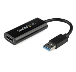 StarTech.com Adattatore da USB 3.0 a HDMI - 1080p (1920x1200) - Sottile/Compatto convertitore video da USB Type-A a HDMI per monitor - Nero - Solo Windows