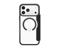 OtterBox React Folio MagSafe Series pour Apple iPhone 17 Pro Max, noir Crystal, transparente/noir