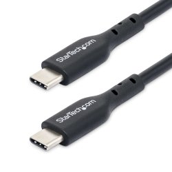 StarTech.com Câble de Charge USB-C de 2m, Charge et Synchronisation, 60W (3A) PD, Câble de Charge USB 2.0 pour Ordinateur Portable - Cordon de Charge USB C Noir