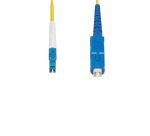 StarTech.com Câble Fibre Optique de 3m Simplex Monomode LC à SC (UPC) OS2, 9/125µm, 40G/100G, Cordon Fibre Optique, Insensible à la Courbure, Faible Perte d'Insertion, Cordon Patch Fibre LSZH
