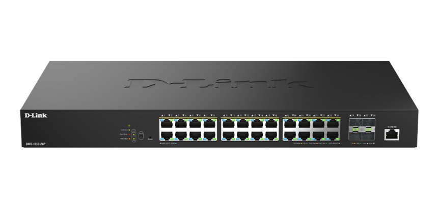 D-Link DMS-1250-28P/E commutateur réseau Géré L2 2.5G Ethernet (100/1000/2500) Connexion Ethernet, supportant l'alimentation via ce port (PoE) Noir