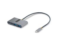 StarTech.com Hub USB-C à 4 Ports avec 100W Power Delivery Pass-Through - Hub USB 3.0 4 Ports - USB-C vers USB-A - Hub USB Type-C avec Câble de 30cm - Mini Hub USB-C - Splitter USB-C, 5Gbps