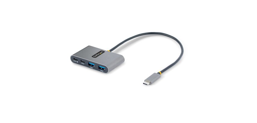 StarTech.com Hub USB-C à 4 Ports avec 100W Power Delivery Pass-Through - Hub USB 3.0 4 Ports - USB-C vers USB-A - Hub USB Type-C avec Câble de 30cm - Mini Hub USB-C - Splitter USB-C, 5Gbps