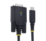 StarTech.com Câble Adaptateur USB-C vers Série de 2 m, Rétention COM, Puce FTDI, Type-C vers DB9 RS232 Mâle, Voyants d'État, Vis et Écrous DB9 Interchangeables