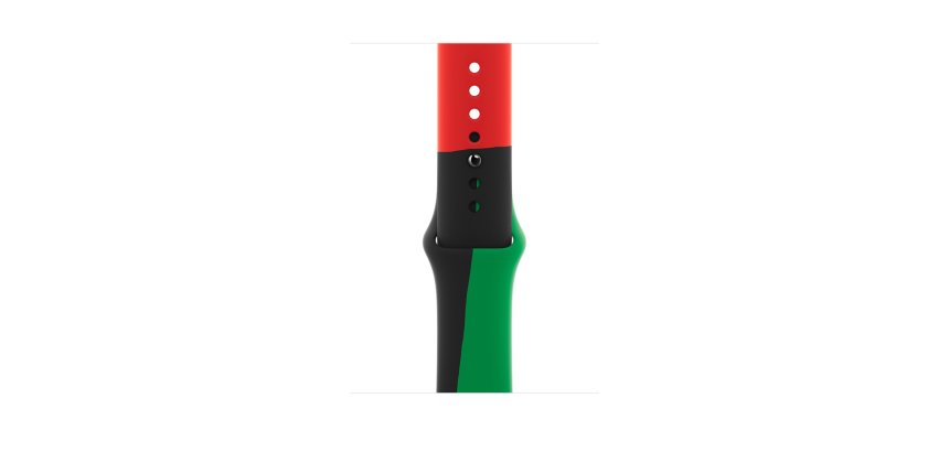 Apple MUQ73ZM/A Accesorios para dispositivos vestibles inteligentes Grupo de rock Negro, Verde, Rojo Fluoroelastómero