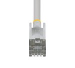 StarTech.com 15cm White Ultra Slim Cat6A Ethernet Cable, 10 Pack, Snagless, FTP, Pure Bare Copper Wire, 34AWG Ultra Slim RJ45 Network Patch Cord, Individually Tested
