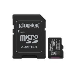 Kingston Technology 512GB microSDXC Canvas Select Plus Gen3 150MB/s A1 (Incluye adaptador de SD)