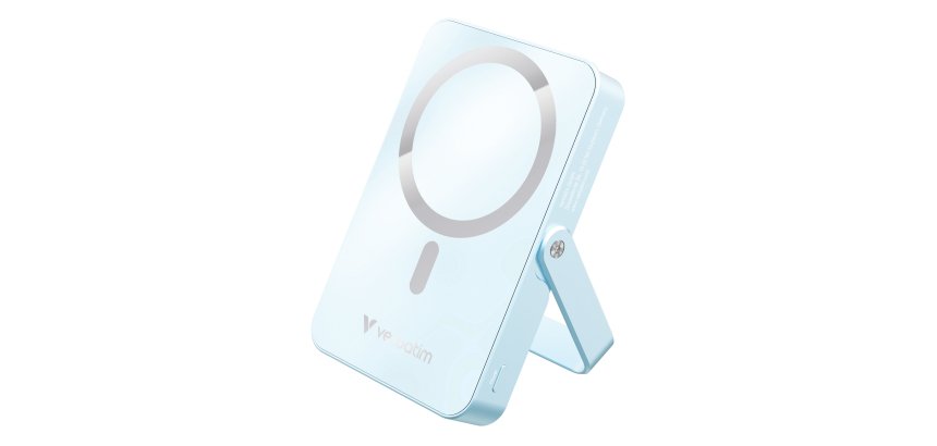 Verbatim Charge 'n' Go Magnetic Wireless Lithium Polymère (LiPo) 10000 mAh Recharge sans fil Bleu