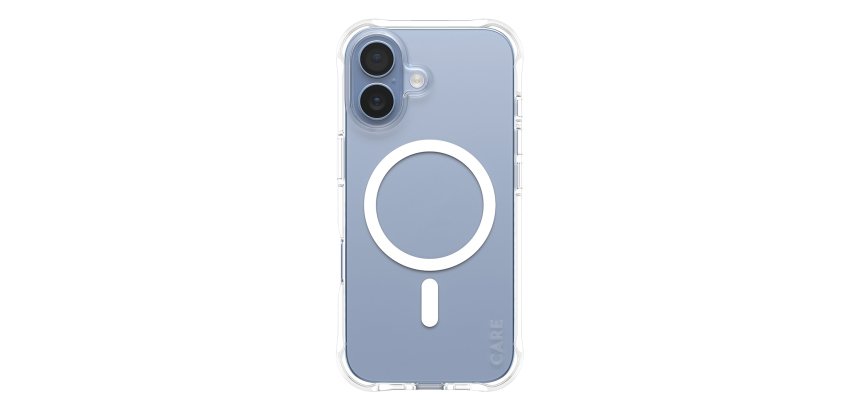 PanzerGlass CARE™ by ® Samba Case Transparent w. White MagSafe iPhone 17 mobiele telefoon behuizingen Hoes Transparant