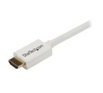StarTech.com Câble HDMI CL3 avec Ethernet - 3m - Câble Ultra HDMI Mural - Cordon HDMI Haut Débit 4K 30Hz UHD - 10.2 Gbps - Câble Vidéo/Affichage HDMI 1.4 - 30AWG - Blanc