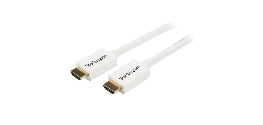StarTech.com Câble HDMI CL3 avec Ethernet - 3m - Câble Ultra HDMI Mural - Cordon HDMI Haut Débit 4K 30Hz UHD - 10.2 Gbps - Câble Vidéo/Affichage HDMI 1.4 - 30AWG - Blanc