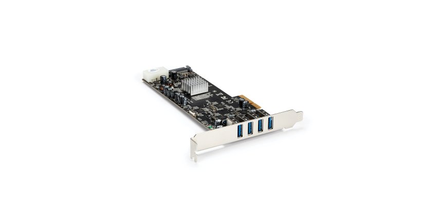 StarTech.com 4 Port USB 3.0 PCIe Card w/ 4 Dedicated 5Gbps Channels (USB 3.1 Gen 1) - UASP - SATA / LP4 Power - PCI Express Adapter Card