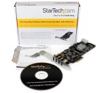 StarTech.com 4 Port USB 3.0 PCIe Card w/ 4 Dedicated 5Gbps Channels (USB 3.1 Gen 1) - UASP - SATA / LP4 Power - PCI Express Adapter Card