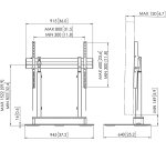 Vogel's Support d'affichage motorisé au sol RISE 4105