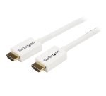 StarTech.com Câble HDMI CL3 avec Ethernet - 7m - Câble Ultra HDMI Mural - Cordon HDMI Haut Débit 4K 30Hz UHD - 10.2 Gbps - Câble Vidéo/Affichage HDMI 1.4 - 30AWG - Blanc