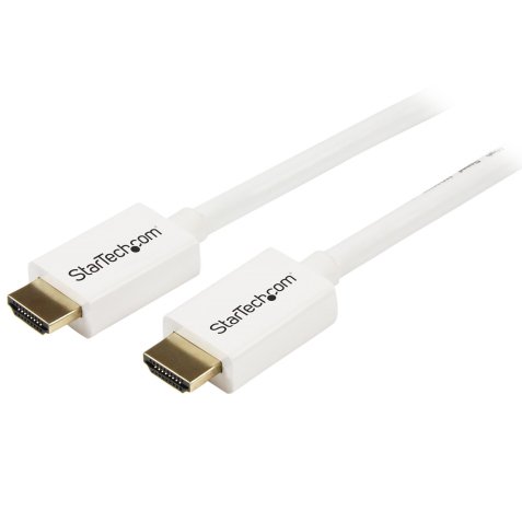 StarTech.com Câble HDMI CL3 avec Ethernet - 5m - Câble Ultra HDMI Mural - Cordon HDMI Haut Débit 4K 30Hz UHD - 10.2 Gbps - Câble Vidéo/Affichage HDMI 1.4 - 30AWG - Blanc