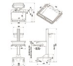 Multibrackets 0766 carrello e supporto multimediale Argento, Bianco Computer portatile Carrello multimediale