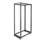 StarTech.com Rack Serveur Mobile 42U à 4 Montants, Rack Réseau 19" à 4 Montants avec Roulettes, Rack Roulant avec Profondeur Ajustable pour PC/AV/Données/IT - Roulettes, Pieds de Mise à Niveau ou Montage au Sol