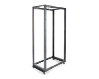 StarTech.com Rack Serveur Mobile 42U à 4 Montants, Rack Réseau 19" à 4 Montants avec Roulettes, Rack Roulant avec Profondeur Ajustable pour PC/AV/Données/IT - Roulettes, Pieds de Mise à Niveau ou Montage au Sol