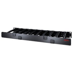 APC NetShelter Cable Management, Horizontal Cable Manager, 1U, Single Side with Cover, Black, 482.6 x 44.45 x 165.1 mm