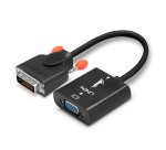 Lindy 38189 adaptador de cable de vídeo 0,1 m DVI-D VGA (D-Sub) Negro