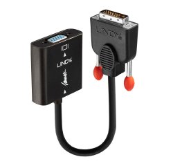 Lindy 38189 adaptador de cable de vídeo 0,1 m DVI-D VGA (D-Sub) Negro