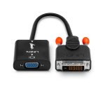 Lindy 38189 adaptador de cable de vídeo 0,1 m DVI-D VGA (D-Sub) Negro