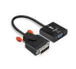 Lindy 38189 adaptador de cable de vídeo 0,1 m DVI-D VGA (D-Sub) Negro