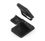 AISENS Cargador Inalambrico USB-C 4 en 1 De 15W Para Movil, Apple Watch, Auriculares Con Estuche De Carga, Negro