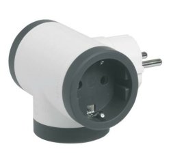 Legrand 694520 adattatore per presa di corrente Tipo F Nero, Bianco