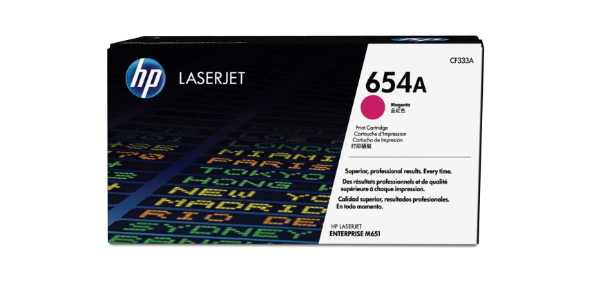 HP 654A toner magenta authentique LaserJet