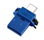 Verbatim Dual - Unidad USB 3.0 de 64 GB - USB-C / USB-A - Azul
