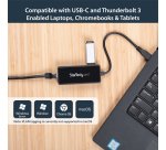 StarTech.com USB-C to Gigabit Network Adapter with Extra USB 3.0 Port - Black