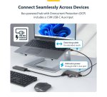 StarTech.com 4-Port USB-A Hub, 5Gbps, Bus Powered, USB-A to 4x USB-A Hub with USB-C Auxiliary Power Input, 1ft/30cm Host Cable, Portable Desktop/Laptop USB Hub