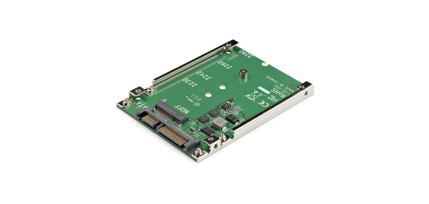 StarTech.com Adaptador de SSD SATA M.2 a SATA de 2.5" - Conversor de M.2 NGFF a SATA - de 7mm - Bracket de Marco Abierto - Adaptador para Disco Duro M.2 - No es Compatible con NVMe