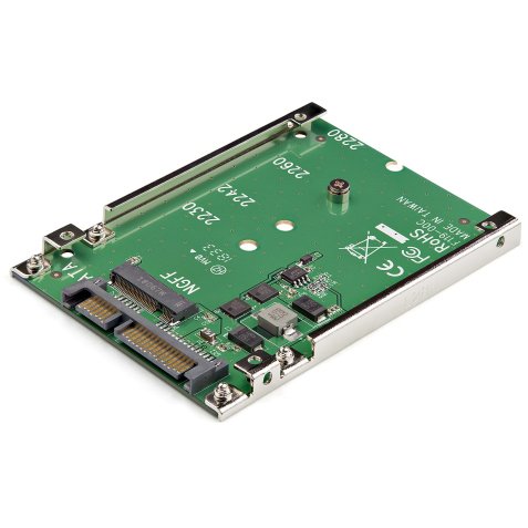 StarTech.com Adaptador de SSD SATA M.2 a SATA de 2.5" - Conversor de M.2 NGFF a SATA - de 7mm - Bracket de Marco Abierto - Adaptador para Disco Duro M.2 - No es Compatible con NVMe