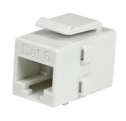 StarTech.com White Cat 6 RJ45 Keystone Jack Network Coupler - F/F