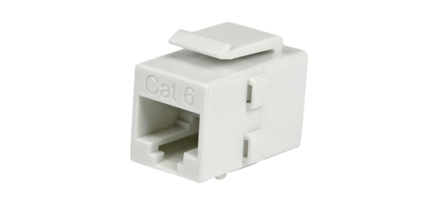 StarTech.com White Cat 6 RJ45 Keystone Jack Network Coupler - F/F