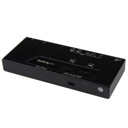 StarTech.com 2x2 Port HMDI Switch / Verteiler - Automatische Umschaltung mit IR-Fernbedienung - 1080p