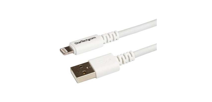 StarTech.com 3 m lange witte Apple 8-polige Lightning-connector-naar-USB-kabel voor iPhone / iPod / iPad