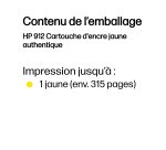 HP 912 Cartouche d'encre jaune authentique