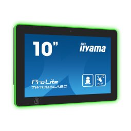 iiyama TW1025LASC-B1PNR écrans d’affichage de salle de réunion 25,6 cm (10.1") 1280 x 800 pixels LED 802.11b, 802.11g, Wi-Fi 4 (802.11n) Noir Plastique Bluetooth