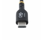 StarTech.com 3m USB-C Laadkabel, Charge & Sync, 240W (5A) PD EPR, USB 2.0, Laptop Type C Laadkabel, USB-IF Gecertificeerd, TPE Mantel - Zwarte USB-C Oplaadkabel