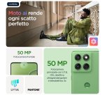 Motorola edge 60 con Moto AI (8/256GB, Fotocamera 50+50+10MP, selfie 50MP, Display 6.67" pOLED 120Hz, MediaTek Dimensity 24M, batteria 5200mAh, ricarica 68W, Android 15), PANTONE Shamrock