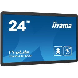 iiyama TW2424AS-B1 Écran d'affichage dynamique Écran plat de signalisation numérique 60,5 cm (23.8") Wifi 250 cd/m² 4K Ultra HD Noir Écran tactile Intégré dans le processeur Android 24/7